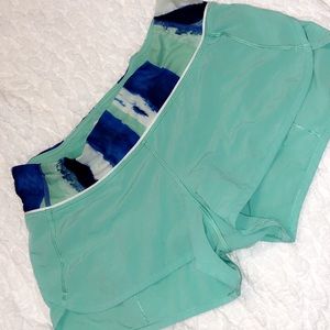 Lululemon blue menthol speed shorts